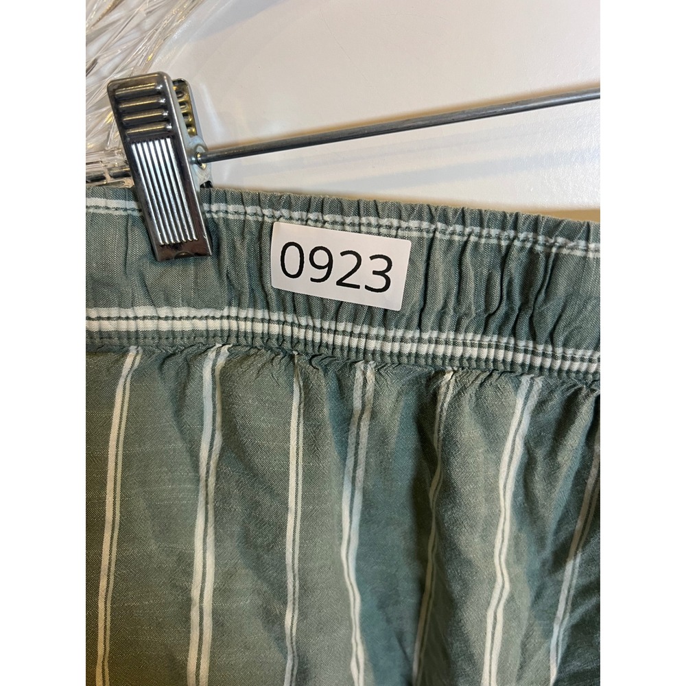 American Eagle Womens Shorts Striped Linen Blend Green Large - Picture 5 of 5